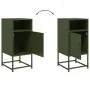 Mesita de noche acero verde oliva 36x39x78 cm de , Mesitas de noche - Ref: Foro24-846574, Precio: 70,46 €, Descuento: %