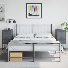 Mesitas de noche 2 unidades acero gris antracita 36x39x78 cm de , Mesitas de noche - Ref: Foro24-846583, Precio: 120,75 €, De...