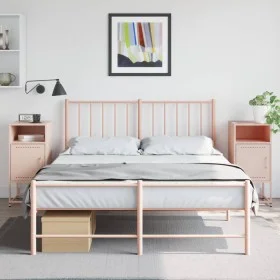Bedside tables 2 units pink steel 36x39x78 cm by , Nightstands - Ref: Foro24-846569, Price: 84,06 €, Discount: %