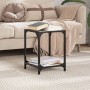Mesa de centro superficie vidrio negra y acero 30x30x40 cm de , Mesas de centro - Ref: Foro24-845956, Precio: 31,34 €, Descue...
