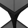 Mesa de centro superficie vidrio negra y acero 30x30x40 cm de , Mesas de centro - Ref: Foro24-845956, Precio: 31,34 €, Descue...