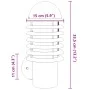 Auftrag für eine silberne Edelstahl-Außenverkleidung. von , Außenbeleuchtung - Ref: Foro24-4006248, Preis: 34,10 €, Rabatt: %
