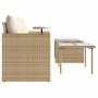 Juego de sofás de jardín con cojines beige 3 pzas ratán PE de , Sofás de exterior - Ref: Foro24-365461, Precio: 214,85 €, Des...