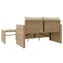 Juego de sofás de jardín con cojines beige 3 pzas ratán PE de , Sofás de exterior - Ref: Foro24-365461, Precio: 214,85 €, Des...