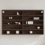 Vitrina de madera de ingeniería marrón roble 100x15x58 cm de , Estantes y estanterías - Ref: Foro24-847932, Precio: 55,96 €, ...