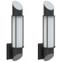 Apliques de exterior 2 unidades acero inoxidable negro de , Iluminación de exterior - Ref: Foro24-4006295, Precio: 50,93 €, D...