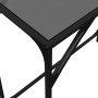Mesa consola con superficie de vidrio negro acero 80x35x81 cm de , Mesas consola - Ref: Foro24-846019, Precio: 40,45 €, Descu...