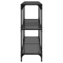 Mesa consola con superficie de vidrio negro acero 118,5x30x81cm de , Mesas consola - Ref: Foro24-846031, Precio: 79,47 €, Des...