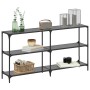 Mesa consola con superficie de vidrio negro acero 158,5x30x81cm de , Mesas consola - Ref: Foro24-846033, Precio: 93,09 €, Des...