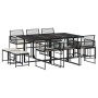 Set de comedor jardín 11 pzas con cojines ratán sintético negro de , Conjuntos de jardín - Ref: Foro24-3295029, Precio: 545,8...