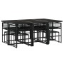 Set de comedor jardín 11 pzas con cojines ratán sintético negro de , Conjuntos de jardín - Ref: Foro24-3295029, Precio: 545,8...