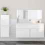 Set muebles de baño 3 piezas madera contrachapada blanco brillo de , Muebles de baño - Ref: Foro24-3308535, Precio: 123,77 €,...