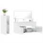 Set muebles de baño 3 piezas madera contrachapada blanco brillo de , Muebles de baño - Ref: Foro24-3308535, Precio: 123,77 €,...