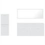 Set muebles de baño 3 piezas madera contrachapada blanco brillo de , Muebles de baño - Ref: Foro24-3308535, Precio: 123,77 €,...