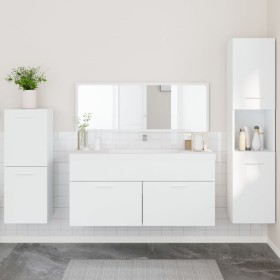 Juego de muebles de baño 4 pzas madera contrachapada blanco de , Muebles de baño - Ref: Foro24-3308521, Precio: 172,59 €, Des...