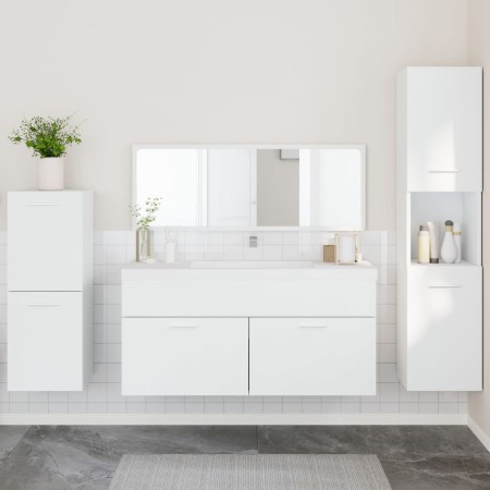 Juego de muebles de baño 4 pzas madera contrachapada blanco de , Muebles de baño - Ref: Foro24-3308521, Precio: 172,59 €, Des...