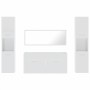 Juego muebles de baño 4 pzas madera contrachapada blanco brillo de , Muebles de baño - Ref: Foro24-3308540, Precio: 218,83 €,...