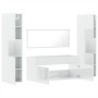 Juego muebles de baño 4 pzas madera contrachapada blanco brillo de , Muebles de baño - Ref: Foro24-3308540, Precio: 218,83 €,...