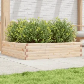 Jardinera de madera maciza de pino 100x100x23 cm de , Maceteros y jardineras - Ref: Foro24-847208, Precio: 79,38 €, Descuento: %