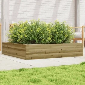 Jardinera de madera de pino impregnada 110x110x23 cm de , Maceteros y jardineras - Ref: Foro24-847217, Precio: 92,67 €, Descu...