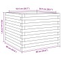 Jardinera de madera maciza de pino 60x60x45,5 cm de , Maceteros y jardineras - Ref: Foro24-847248, Precio: 94,14 €, Descuento: %