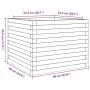 Jardinera de madera maciza de pino 60x60x45,5 cm de , Maceteros y jardineras - Ref: Foro24-847248, Precio: 93,23 €, Descuento: %