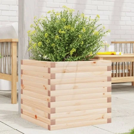 Jardinera de madera maciza de pino 50x50x45,5 cm de , Maceteros y jardineras - Ref: Foro24-847243, Precio: 79,39 €, Descuento: %