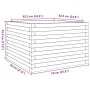 Jardinera de madera de pino impregnada 70x70x45,5 cm de , Maceteros y jardineras - Ref: Foro24-847257, Precio: 114,03 €, Desc...