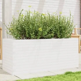 Jardinera de madera maciza de pino blanco 110x40x45,5 cm de , Maceteros y jardineras - Ref: Foro24-847274, Precio: 166,77 €, ...
