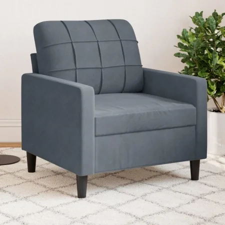 Dark gray velvet armchair, 60 cm by , Sofas - Ref: Foro24-4007605, Price: 138,07 €, Discount: %