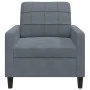 Dark gray velvet armchair, 60 cm by , Sofas - Ref: Foro24-4007605, Price: 138,07 €, Discount: %