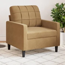 Sillón de terciopelo marrón 60 cm de , Sofás - Ref: Foro24-4007611, Precio: 156,72 €, Descuento: %