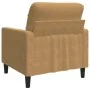 Sillón de terciopelo marrón 60 cm de , Sofás - Ref: Foro24-4007611, Precio: 156,72 €, Descuento: %