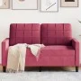Sofá de 2 plazas de terciopelo rojo tinto 120 cm de , Sofás - Ref: Foro24-4007618, Precio: 229,80 €, Descuento: %