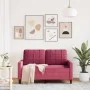 Sofá de 2 plazas de terciopelo rojo tinto 120 cm de , Sofás - Ref: Foro24-4007618, Precio: 229,80 €, Descuento: %