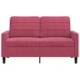 Sofá de 2 plazas de terciopelo rojo tinto 120 cm de , Sofás - Ref: Foro24-4007618, Precio: 229,80 €, Descuento: %