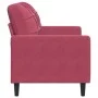 Sofá de 2 plazas de terciopelo rojo tinto 120 cm de , Sofás - Ref: Foro24-4007618, Precio: 229,80 €, Descuento: %