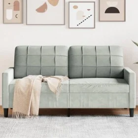Sofá de 2 plazas de terciopelo gris claro 140 cm de , Sofás - Ref: Foro24-4007624, Precio: 199,35 €, Descuento: %