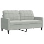 Sofá de 2 plazas de terciopelo gris claro 140 cm de , Sofás - Ref: Foro24-4007624, Precio: 190,19 €, Descuento: %
