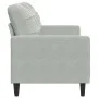 Light gray velvet 2-seater sofa, 140 cm by , Sofas - Ref: Foro24-4007624, Price: 199,35 €, Discount: %