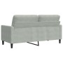 Sofá de 2 plazas de terciopelo gris claro 140 cm de , Sofás - Ref: Foro24-4007624, Precio: 190,19 €, Descuento: %