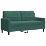 Zweiplätziges Samtsofa in dunkelgrün, 140 cm. von , Sofas - Ref: Foro24-4007626, Preis: 231,26 €, Rabatt: %