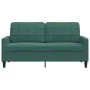 Zweiplätziges Samtsofa in dunkelgrün, 140 cm. von , Sofas - Ref: Foro24-4007626, Preis: 231,26 €, Rabatt: %