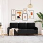 Sofá de 3 plazas terciopelo negro 180 cm de , Sofás - Ref: Foro24-4007639, Precio: 254,86 €, Descuento: %