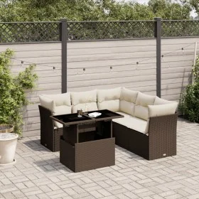 Set sofás de jardín 6 piezas y cojines ratán sintético marrón de , Conjuntos de jardín - Ref: Foro24-3266583, Precio: 457,32 ...