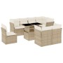 Set de sofás de jardín 9 pzas con cojines ratán sintético beige de , Conjuntos de jardín - Ref: Foro24-3266728, Precio: 661,5...