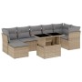 Set de sofás de jardín y cojines 8 piezas ratán sintético beige de , Conjuntos de jardín - Ref: Foro24-3266749, Precio: 512,3...
