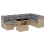 Set de sofás de jardín 9 pzas con cojines ratán sintético beige de , Conjuntos de jardín - Ref: Foro24-3266789, Precio: 553,7...
