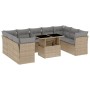 Juego de sofás jardín con cojines beige 10 pzas ratán sintético de , Conjuntos de jardín - Ref: Foro24-3266819, Precio: 616,8...