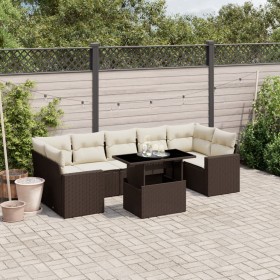 Set sofás de jardín 8 piezas y cojines ratán sintético marrón de , Conjuntos de jardín - Ref: Foro24-3267153, Precio: 596,18 ...